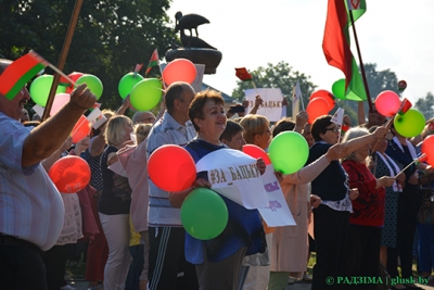 В Глуске прошел митинг «За Беларусь»