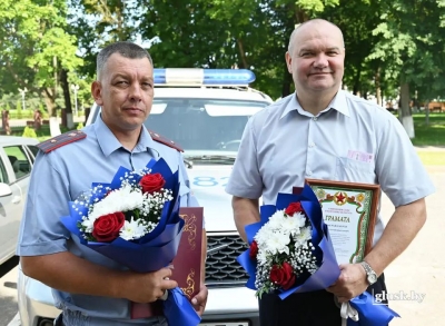 На заслуженный отдых проводили сотрудников оперативно-дежурной  службы Глусского РОВД