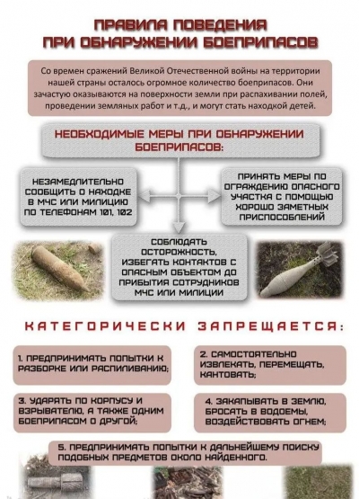 Опасность находки боеприпасов в&nbsp;Глусском районе: как сохранить жизнь